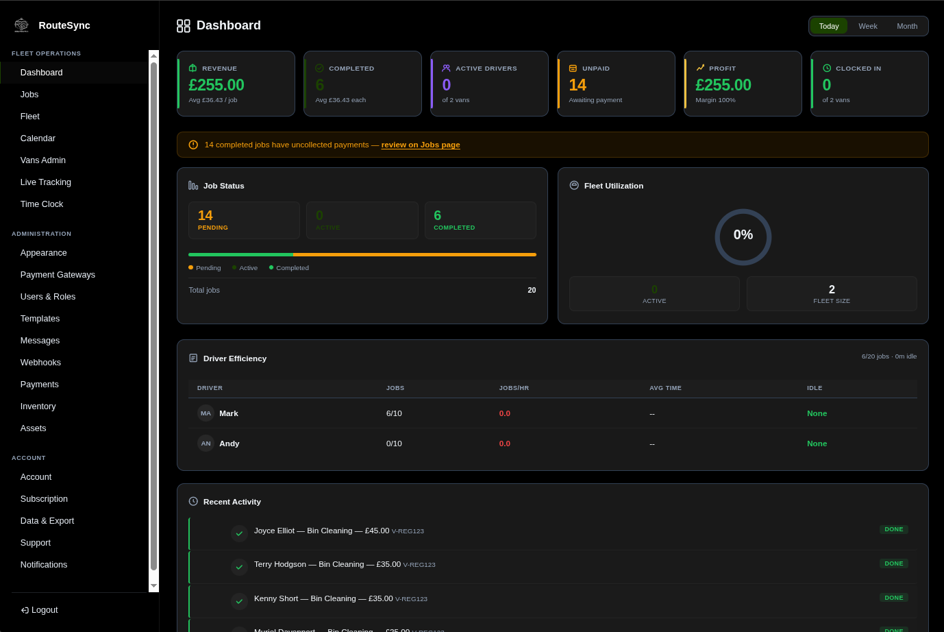 FleetMap Dashboard